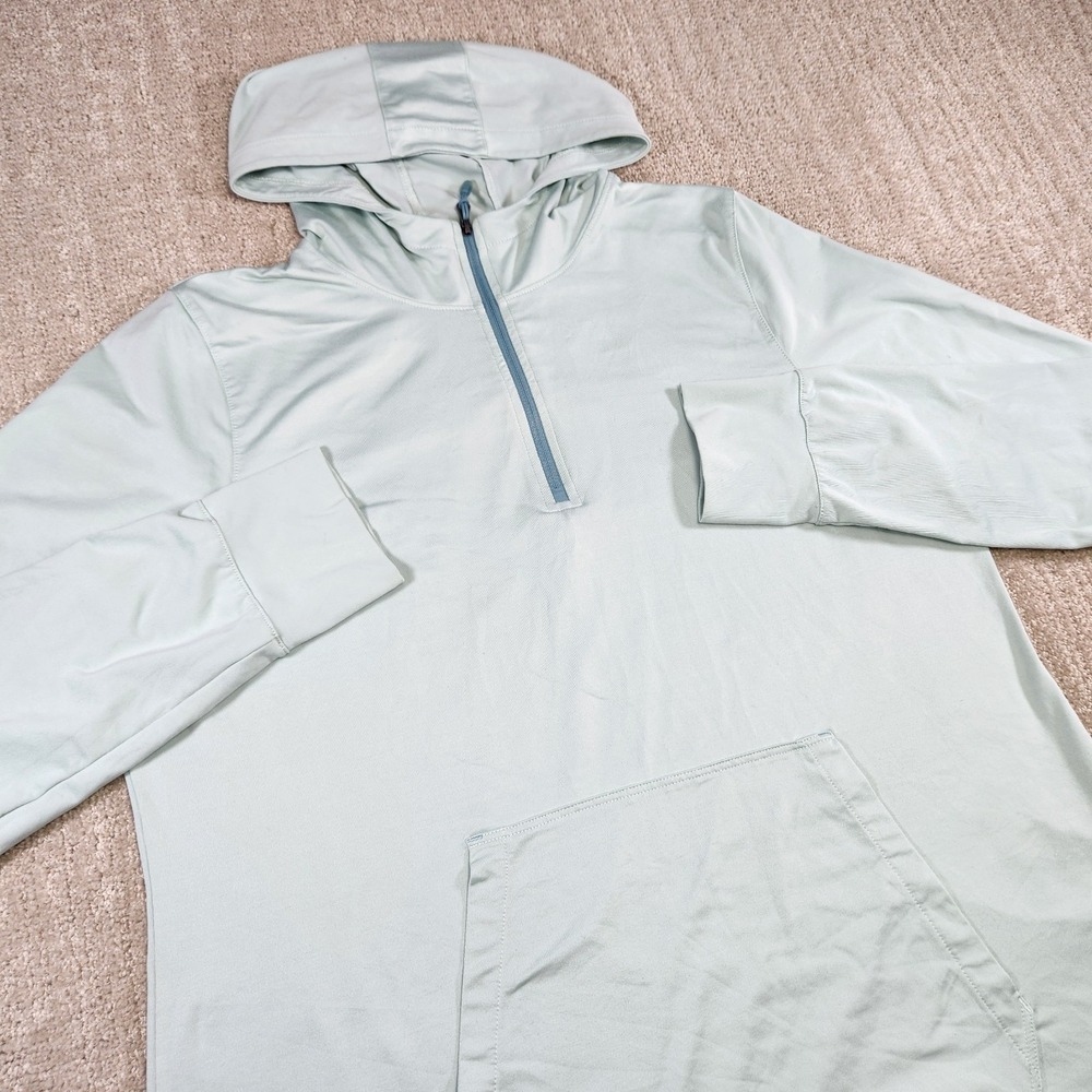 LL Bean Hoodie Women Large Cresta Performance Lightweight 1/4 Zip Quick Dry Gray